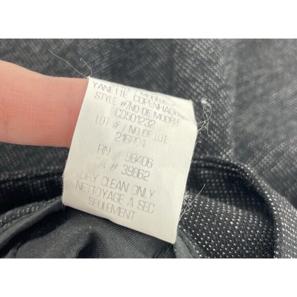 Theory Women's Dark Gray Wool Stretch Dress Pants Career Office Sz 8 Made In USA - Picture 7 of 10